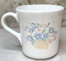 Corelle Country Cornflower Mug Single Corning USA Blue Floral Cup Vintage Retro