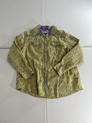 Texas Authentic Dry Goods Pearl Snap Western Shirt Size M Womens 