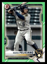 2021 Bowman - Prospects Mario Feliciano #BP-133 Neon Green Border /399