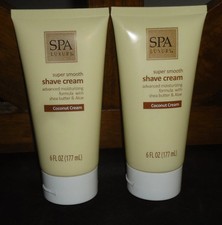 2 Spa Luxury Coconut Cream Super Smooth Shaving Shave Cream with Aloe 6 oz each
