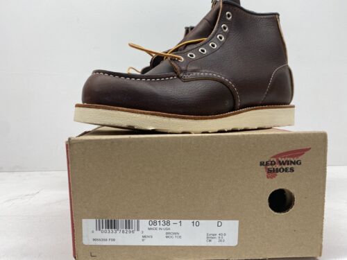 Botas Red Wing Moc Puntera 8138 Reino Unido-9 Marrón RedWing Heritage 6"" Cuero Aceite de Briar EE. UU. - Imagen 14 de 14