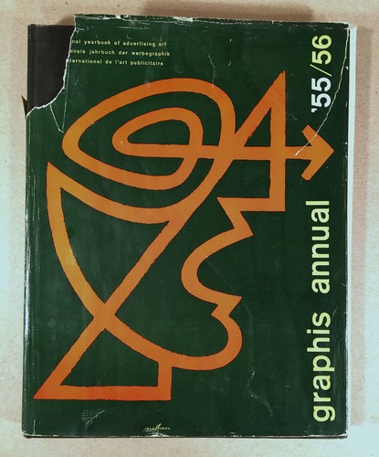 GRAPHIS ANNUAL '55/56: INTERNATIONAL YEARBOOK OF ADVERTISING ART HC/DJ Book - Foto 1 di 14
