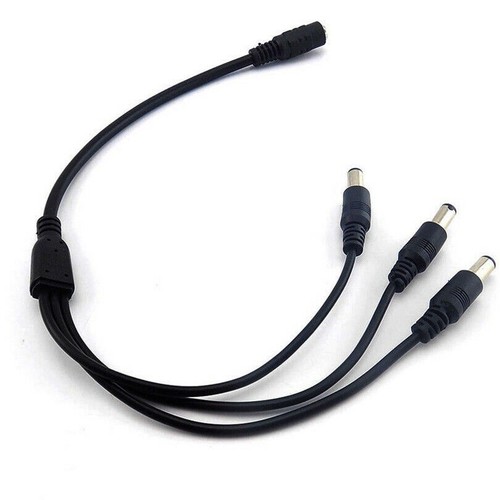 1-to-3 DC Power Splitter Cable with 5.5x2.1mm Plugs for CCTV (PSC3) - Picture 3 of 5