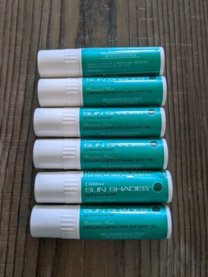 6 New-Melaleuca Sun Shades Lip Balm-SPF 15 Sunscreen, Mountain Mint