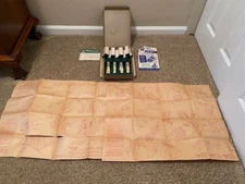 Vintage TRI-CHEM Liquid Embroidery Beginners Set-4 Color Tubes Transfer Patterns