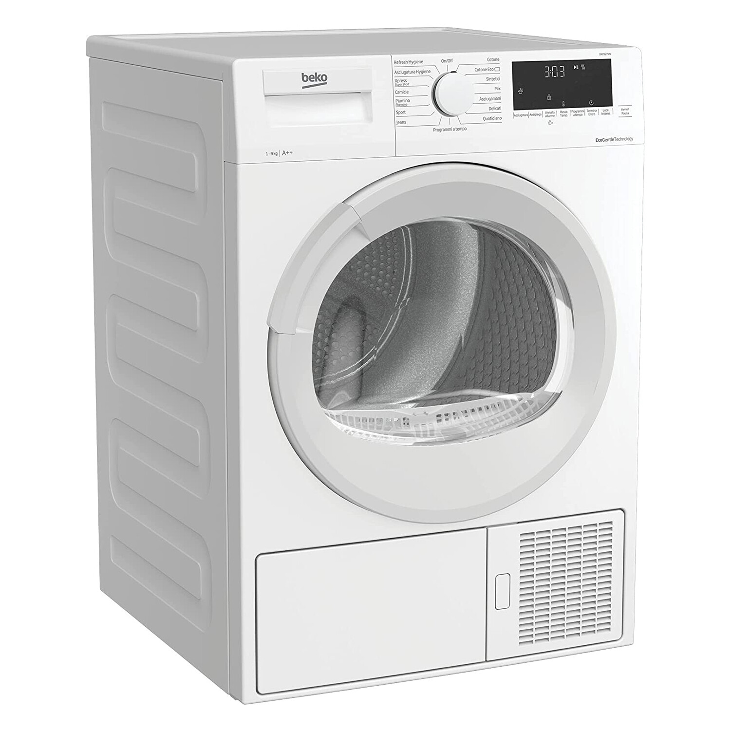 BEKO ASCIUGATRICE 9KG SMART TOUCH A++ DISPLAY DIGITALE DRX927WN BIANCO WHITE