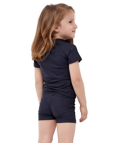 Gottex Kids Silver Skull Short Sleeve Swim Shirt with Matching Swim Short - Picture 2 of 8