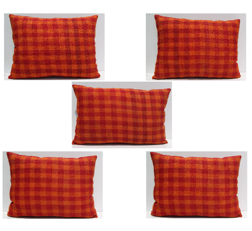 KILIM Turkish Very Soft Kilim Pillow Covers Handmade Kilim Lumbar Rugs 24" X 18"