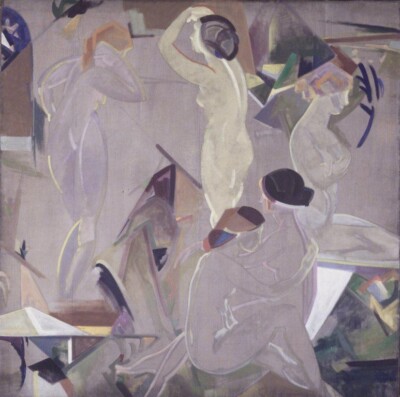The Dawning   Arthur B. Davies 1915 Modernist Nude Figures Art Print Ethereal