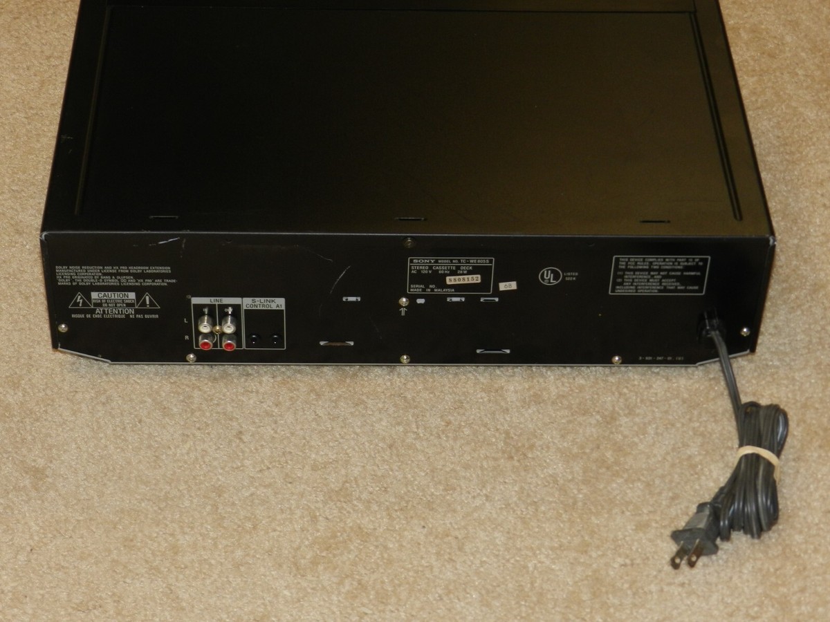 Sony TC-WE805s Pro-Grade Dual Tape Deck W/ Pitch Control Sony TC-WE805s Pro-Grade Dual Tape Deck W/ Pitch Control