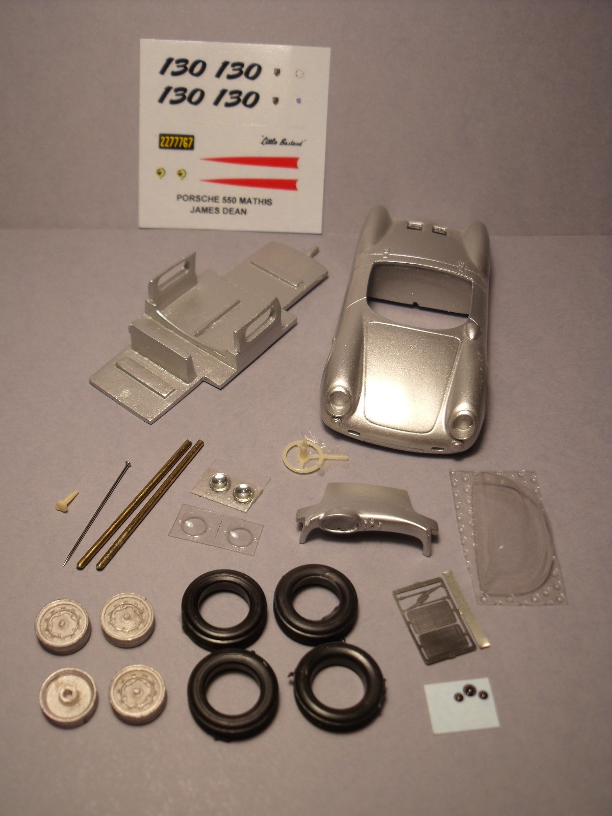 Porsche 550 Spyder James Dean miniature 1/43 Vroom en kit résine à monter