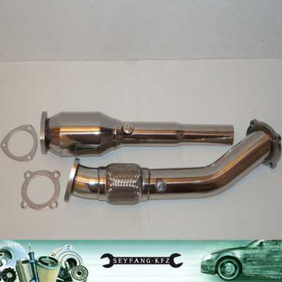Edelstahl Downpipe 76mm + 200 Zellen Kat 1,8T Seat Leon Ibiza Cupra