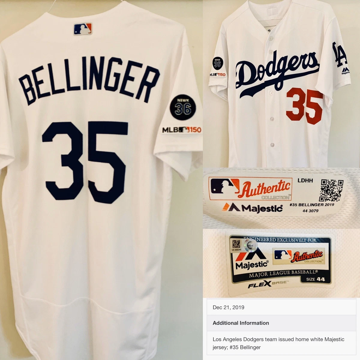 🏆 2019 MVP YEAR - CODY BELLINGER Dodgers Team Issued JERSEY MLB