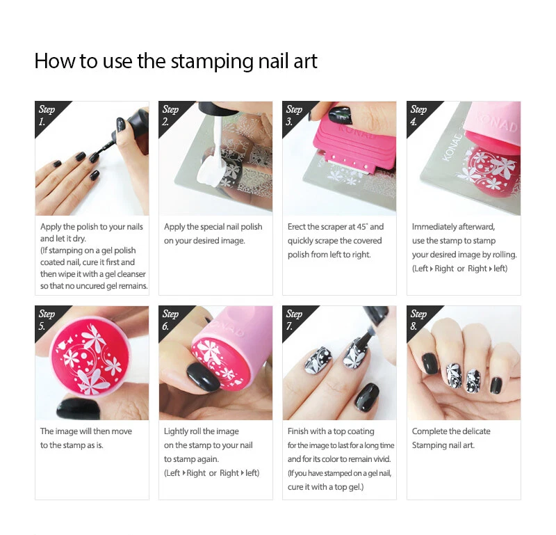 2Pack Sweet Konad Stamping Nail Art Square Image Plate & Double Side Stamper Set - Image 2 of 2