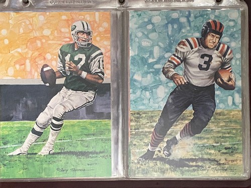 Goal Line Art GLA Pro Football Hall Of Fame Series 1, 2, & 3 Postcards W Binder - Picture 7 of 14