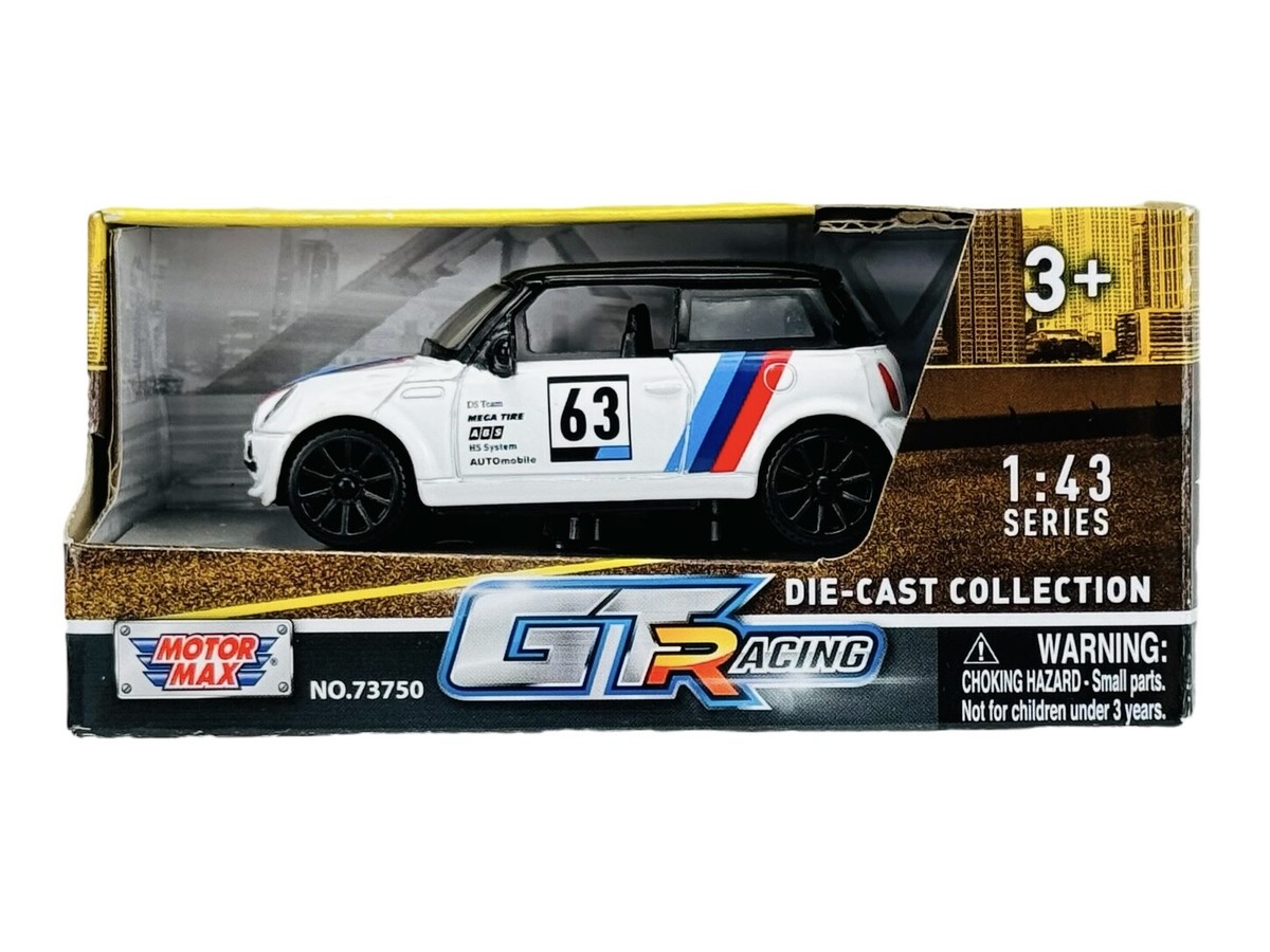 MOTORMAX MINI COOPER GT RACING #63 1:43 DIE CAST METAL MODEL MOTORMAX MINI COOPER GT RACING #63 1:43 DIE CAST METAL MODEL