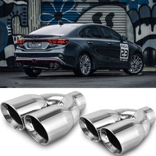For Kia Forte GT 1.6L 2.5" In 3.5" Out 9.5" L Dual Exhaust Pipe Tip Double Wall