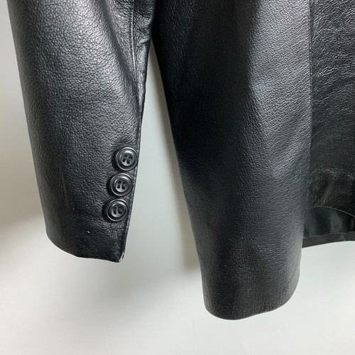 Croft & Barrow Jacket Black Leather Collared Buttons Flap Pockets Lined Size XXL - Picture 7 of 10