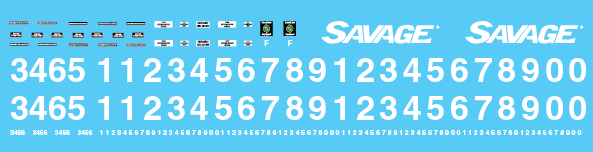 HO Scale - Savage Locomotive Patchout Decals