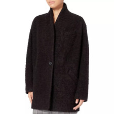 IRO Womens Blazer Burgundy Rafa One Button Oversized Alpaca Wool Jacket 36 Small