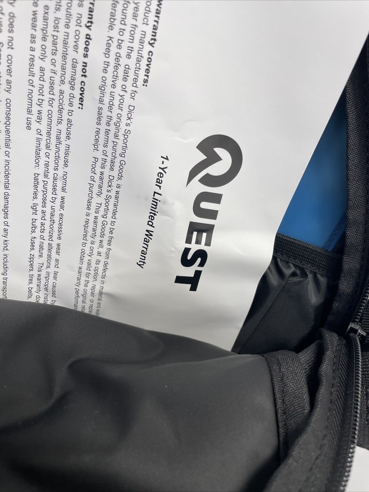 Quest Hydration Pack Backpack New With Instructions eBay
