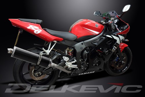 Kit silenciador de escape de carbono ovalado de 18" Yamaha YZFR6 YZF-R6S 2003-2009 - Imagen 4 de 5