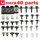 <!--F#f_0-->Car Engine Cover Clip Bottom Shield Guard Metal Screw Bolt Fasterner Kit 40 Pcs<!--F/-->