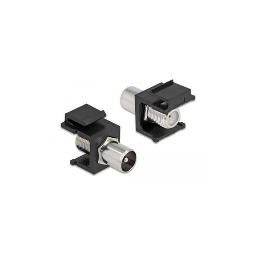 86857 - Keystone Modul IEC Stecker zu F Buchse schwarz