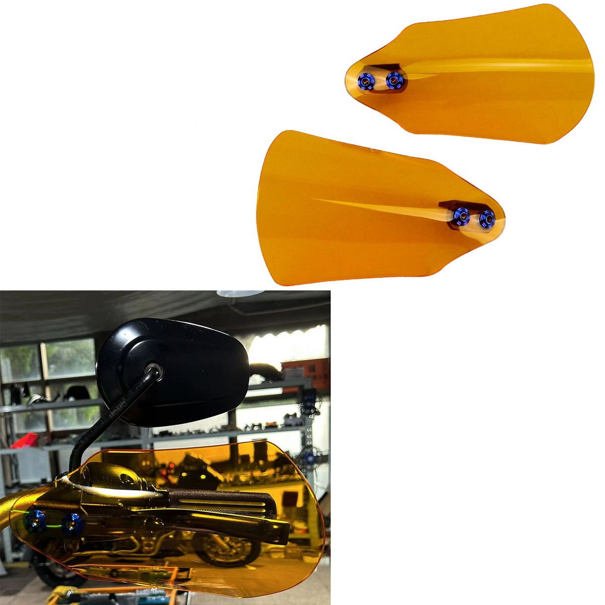 Orange Hand Guard Shield for Harley Touring Road Street Glide Road