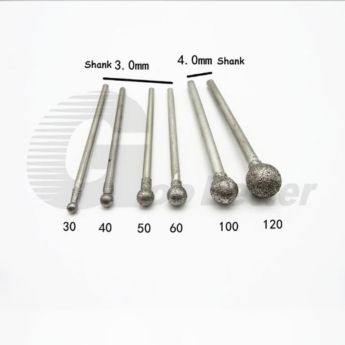 0.5mm-12mm Diamond Round Burr Drill Bit Cutting Grinding for Dremel Rotary Tool - Picture 4 of 7