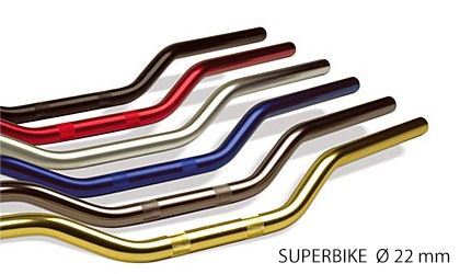Guidon alu 22mm titane Super Colour moto cross standard