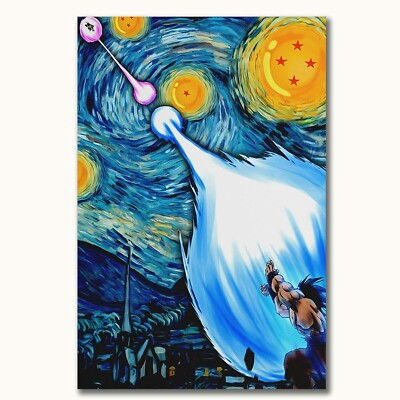 Starry Night Modern Nature Artwork Dragonball Z Starry Night Aesthetic (12 x 18)