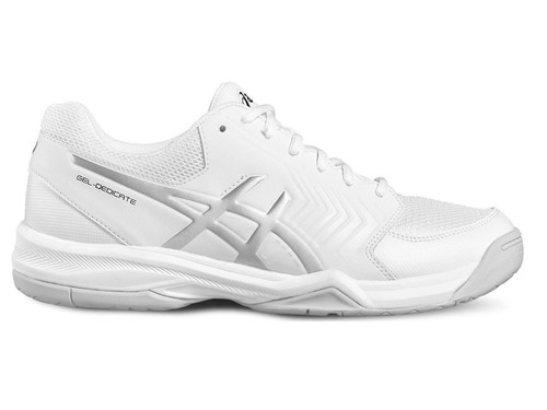 SCARPE TENNIS UOMO ASICS E707Y 0193 GEL DEDICATE 5 WHITE/SILVER | eBay