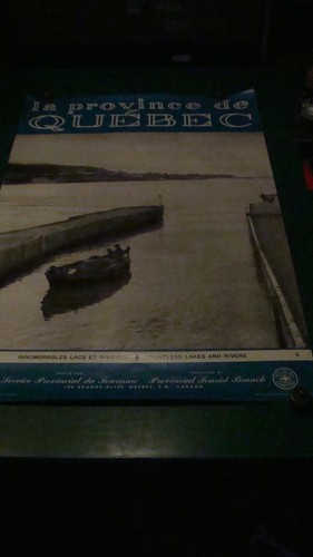 Vintage Original Poster: QUEBEC La Belle Province - COUNTLESS LAKES & RIVER tear - Picture 2 of 6