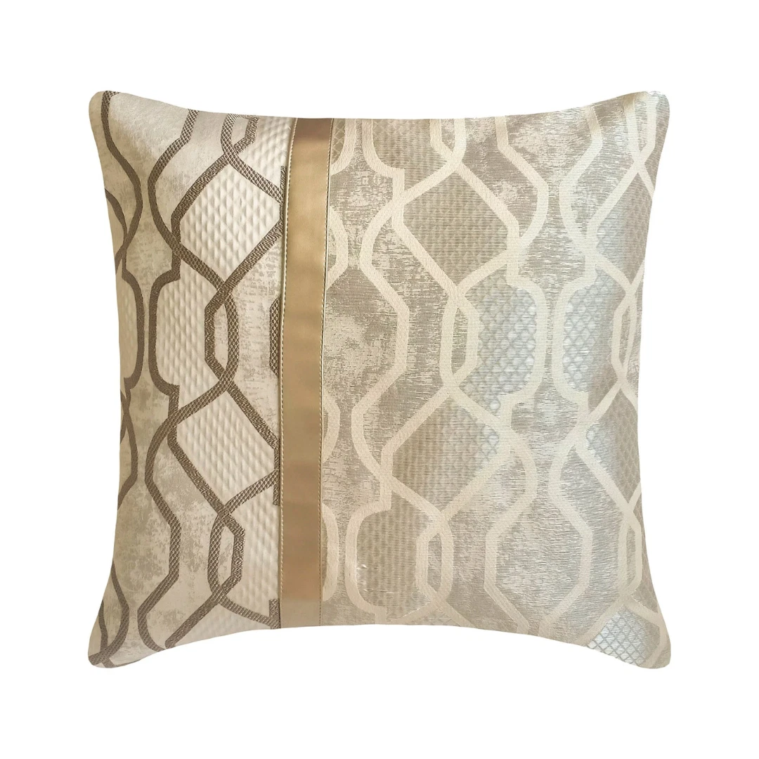 Decorative Sofa Cushion Case Gold 16"x16", Home Decor Silk - Multitude Luxe