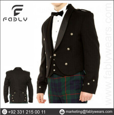 Scottish Prince Charlie Kilt Jacket with Waistcoat/Vest