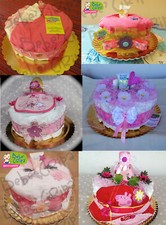 1 Torta pannolini 1 piano rosa bimba