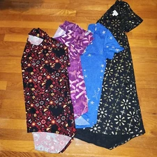 LulaRoe Lot of 4. 1 Dress. 3 Short Sleev Shirts. Multiple Designs Size SMALL