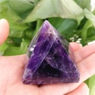 Natural Dream Amethyst Quartz Crystal Pyramid Healing Energy Tower Rock Ornament