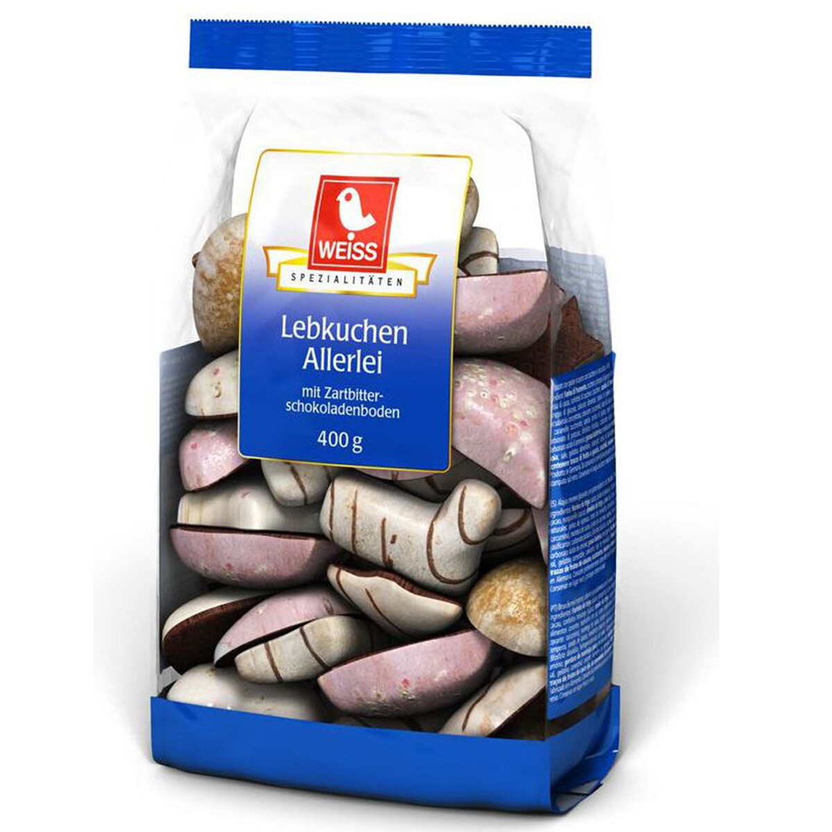 Weiss Lebkuchen Allerlei Lebkuchen Mischung mit Schokolade 400g