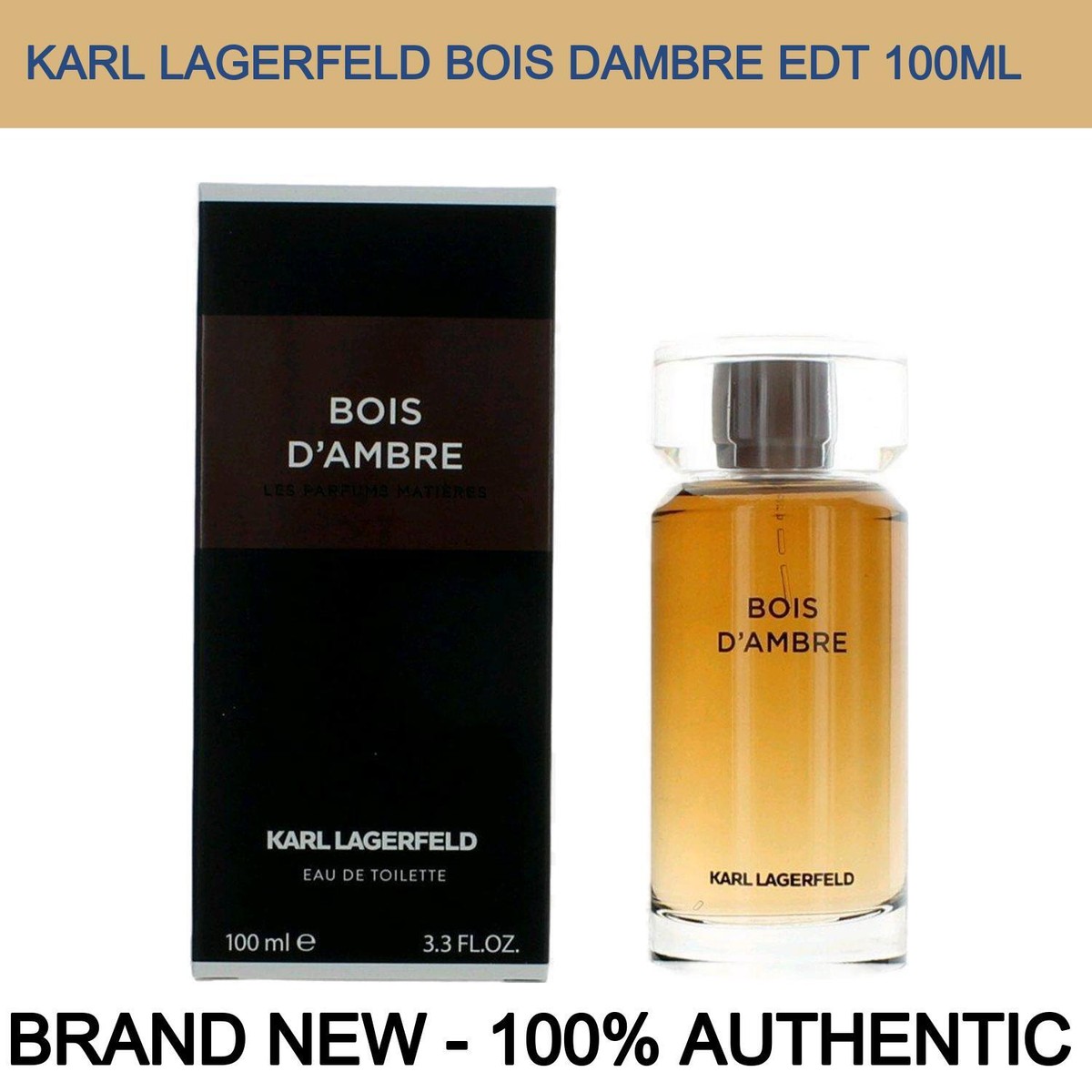 Bois D'ambre Eau De Toilette Spray By Karl Lagerfeld - 3.3 oz Bois D'ambre Eau De Toilette Spray By Karl Lagerfeld - 3.3 oz