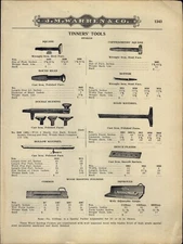 1915 PAPER AD 8 PG Tinner Tools Stakes Tongs Punch Nippers Shears Snips Hammers