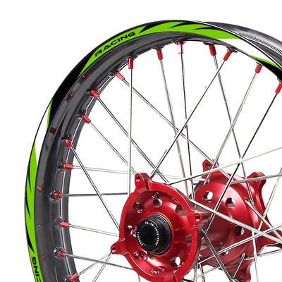 Green Dirtproof 21''F&19''R Rim Wheel Sticker R03B For Honda CR 250 CR 250R 95-17