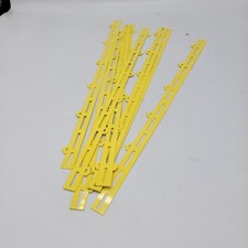 Aurora AFX Drop-in HO Slot Car 14" Yellow Guard Rails For Slitted Track LOT of 8