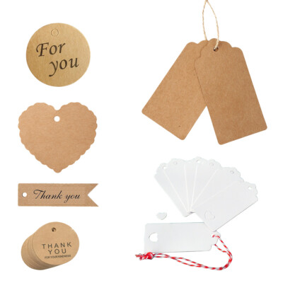 200pcs Kraft Paper Gift Tags Wish Bottles /Wedding/Homemade Craft DIY Label