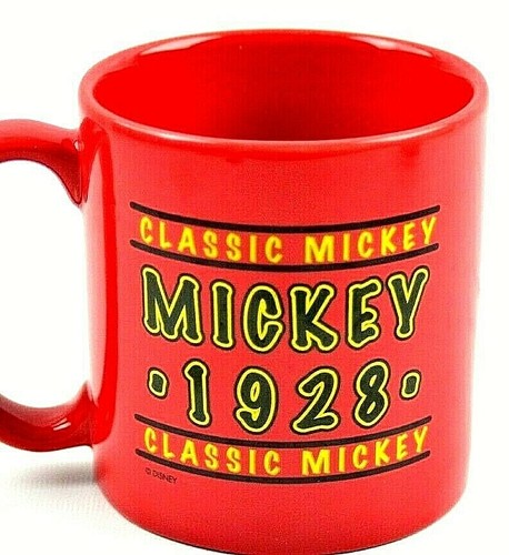 Par de tazas de café clásicas originales de Mickey Mouse rojas 1928 de Disney Store - Imagen 7 de 7