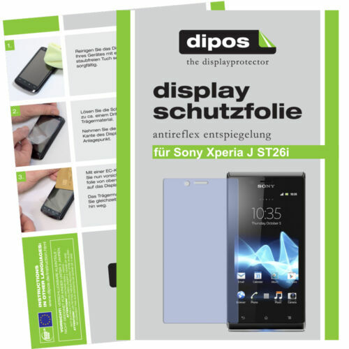 Dipos Displayschutzfolie Für Sony Xperia J ST26i, 2 Stück, Klar, Kratzfest (4H), Blasenfrei, Made In Germany