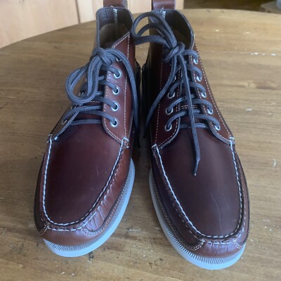 New Bass Moc Toe Boots Brown Mens White Soles 11 M | eBay display picture 2