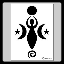 9 X 12-inch Wiccan Spiral Goddess STENCIL with Moon and stars Template/Nature