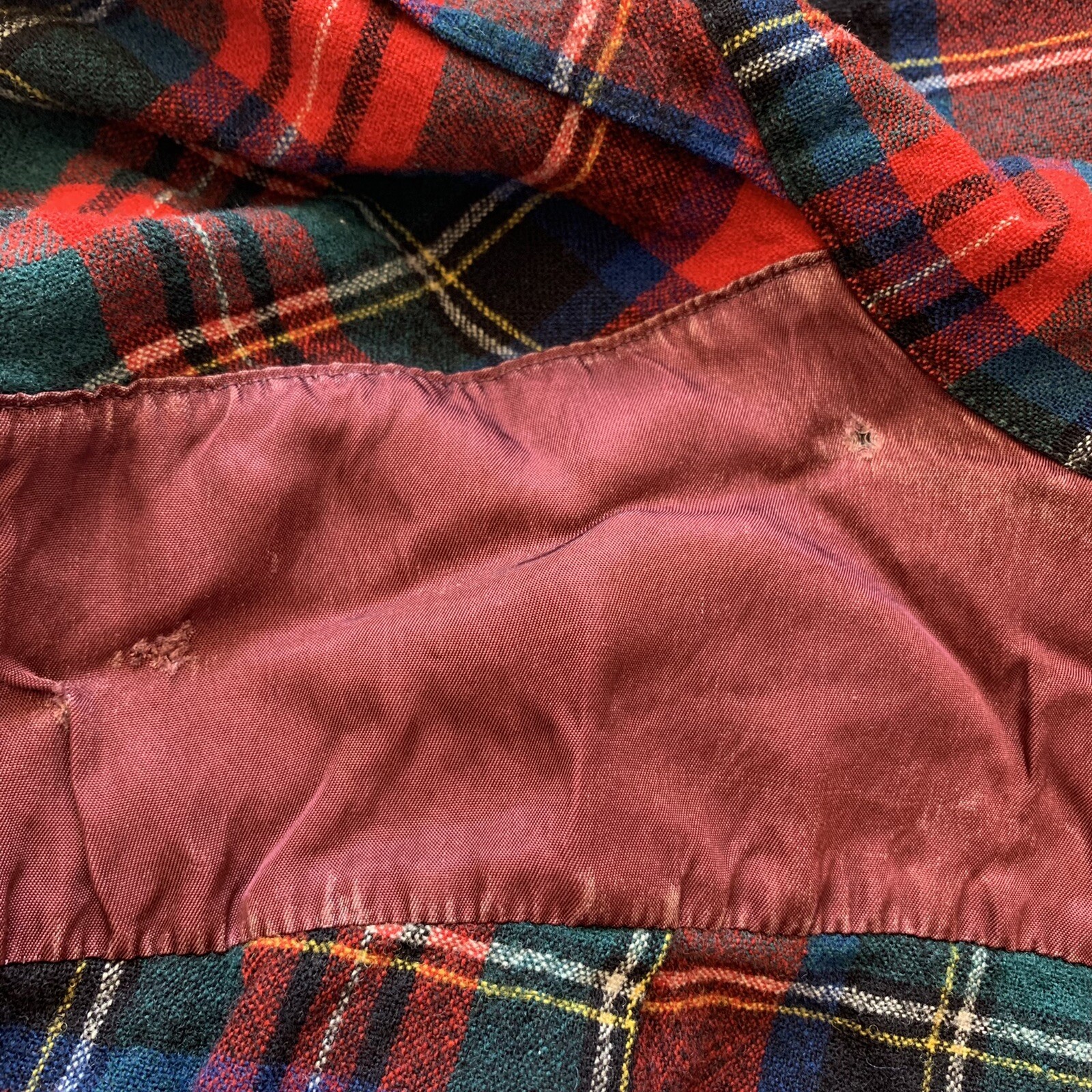 Pendleton Distressed Wool Red Plaid Button Up Shi… - image 4